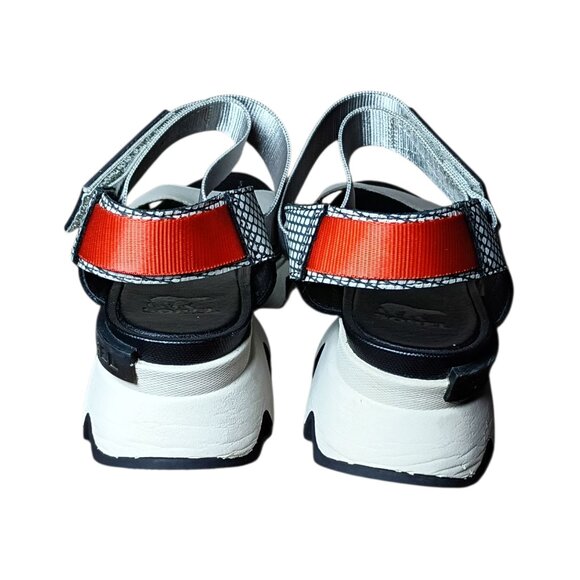 Sorel Kinetic Impact Strap Sandals Women’s 8.5 Gray Platform Chunky Wedge Sporty - Picture 3 of 10